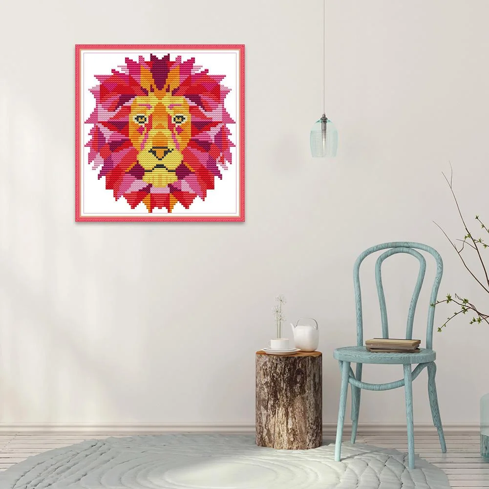 14ct Stamped Cross Stitch - Lion(19*20cm)