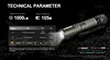 Pokelit 1000 Lumens High Brightness Portable Small Flashlight Grey