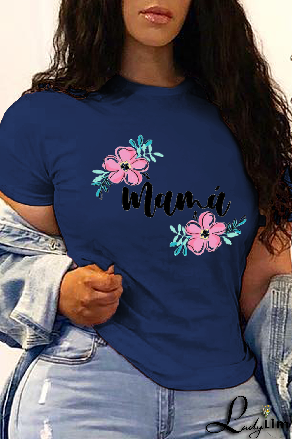 Red Street Vintage Print Patchwork Letter O Neck T-Shirts