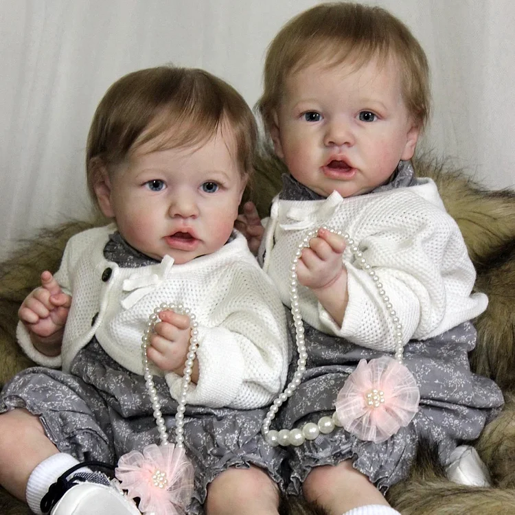  20″ Zwillingsschwestern Kleine Katia und Belinda Reborn Babypuppe Mädchen,Hochwertige realistische handgemachte Babypuppen - RSDP-Rebornbabypuppen-Rebornbabypuppen.de®