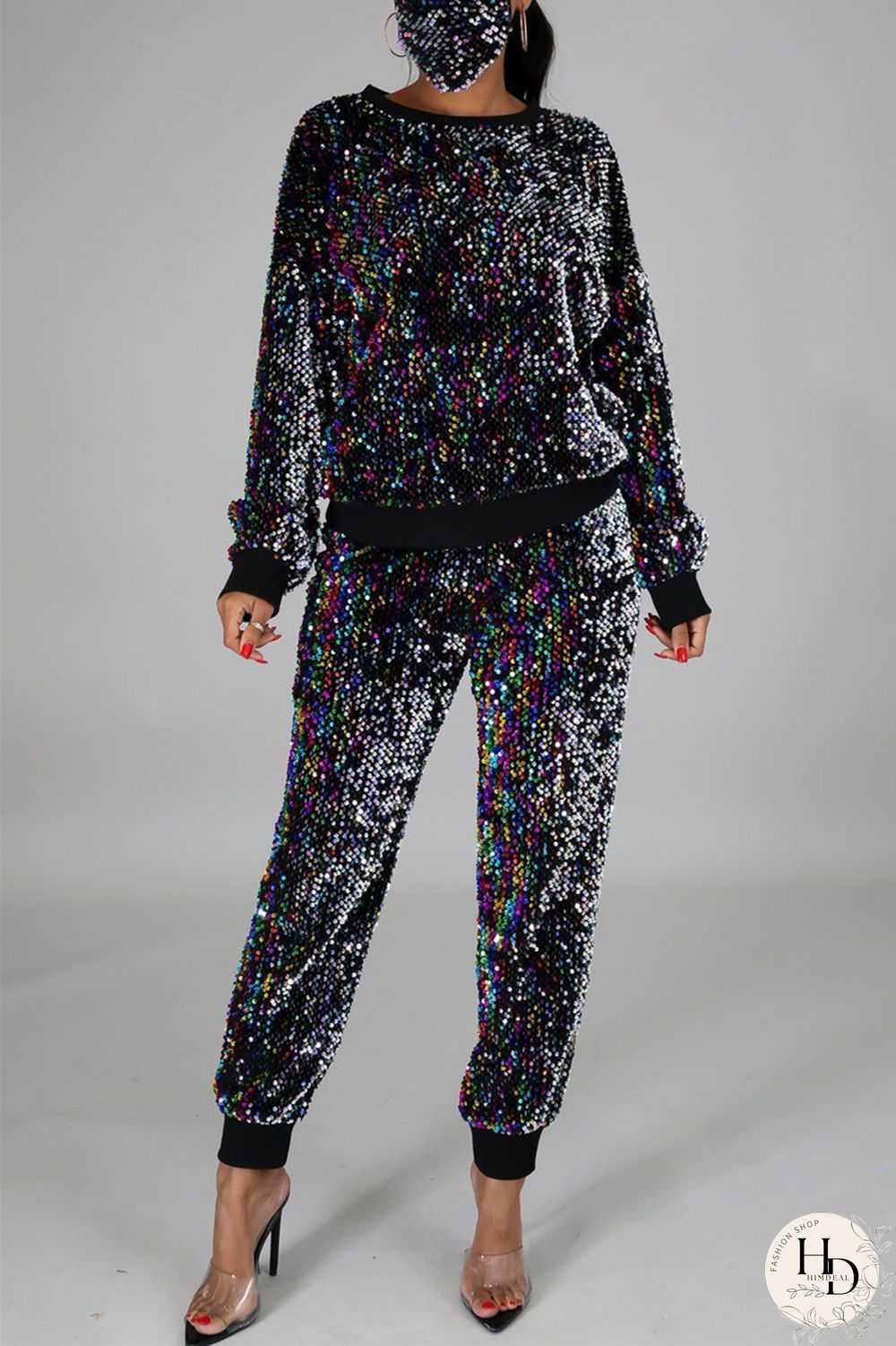 White Fashion Casual Long Sleeve O Neck Regular Sleeve Regular Patchwork Two Pieces