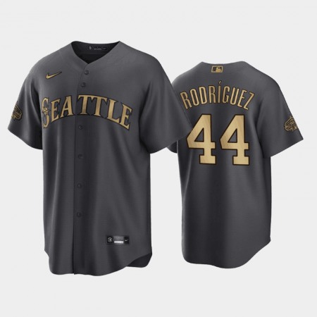 Men's Seattle Mariners #44 Julio Rodriguez 2022 All-Star Charcoal Cool Base Stitched Baseball Jersey GCTP