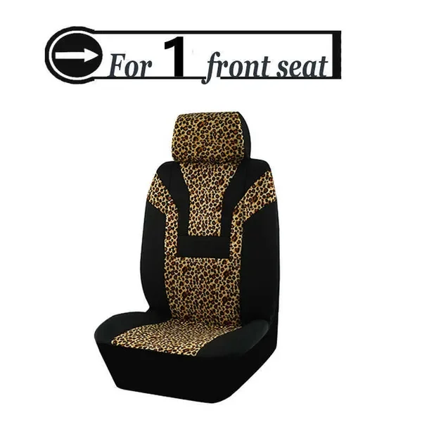 2023 Leopard Print Car Seat Cover Accessories Interior Woman Airbag Compatible Universal Fits for Most s SUV Truck 5mm