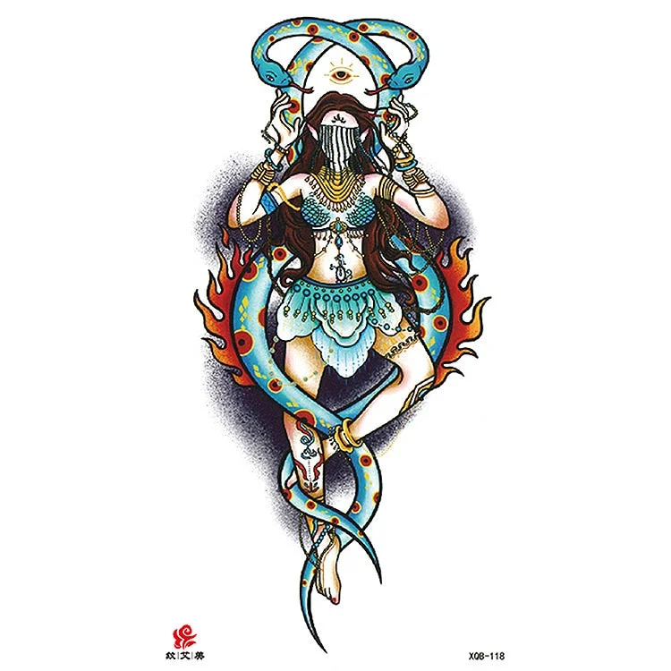 Waterproof Temporary Tattoo Sticker Chest Black Flash Tattoos Wolf Tiger Dragons Sexy Flower Body Art Arm Fake Tatoo Women Men