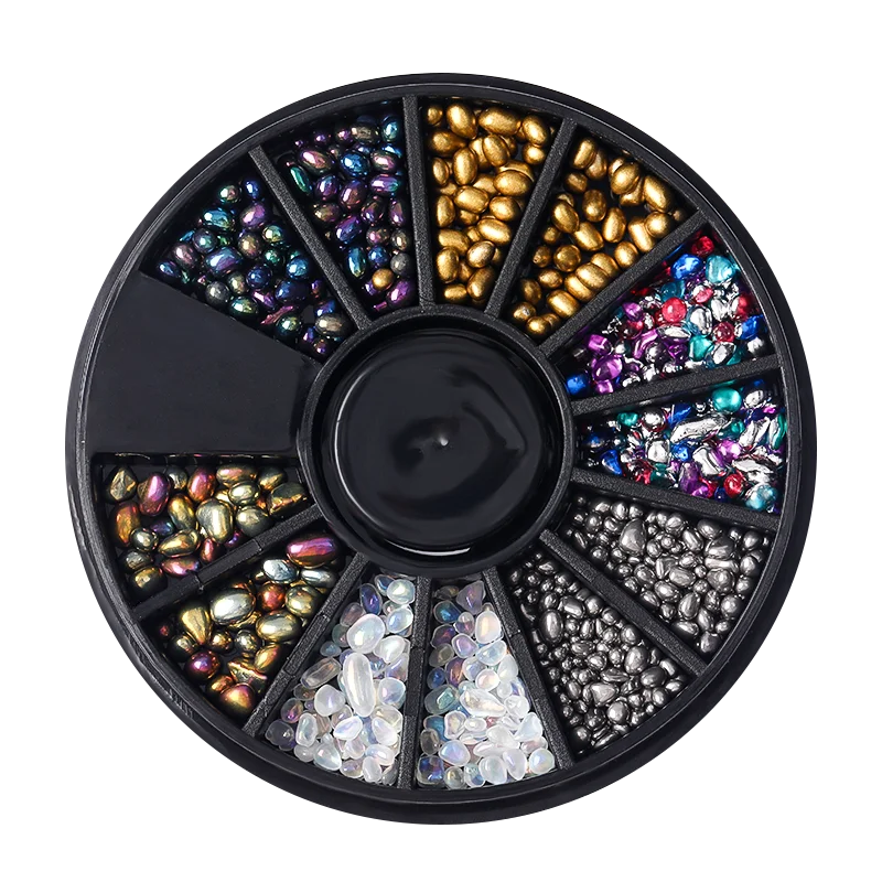 Mixed Color Chameleon Nail Rhinestone Glitter Small Irregular Beads For  Nail Art 3D Decoration Stone In Wheel DIY Tips-Nail Inspo