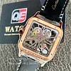 Cartier Santos Large Skeleton WHSA0018 Rose Gold Hand Wind leather strap 40mm Super Clone