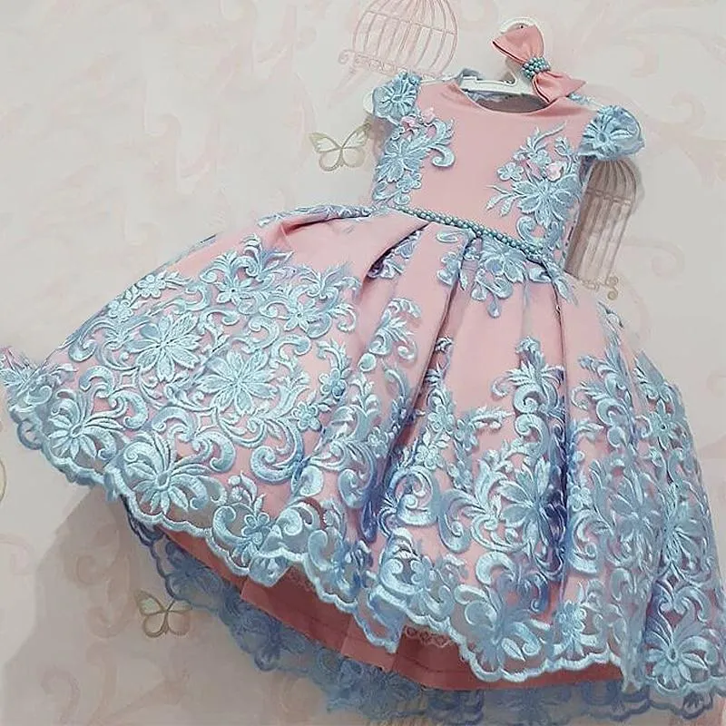 Newborn Baby Girl 1 Year Birthday Dress Tutu First Christmas Party Cute Bow Dress Infant Christening Gown Toddler Girls Clothes