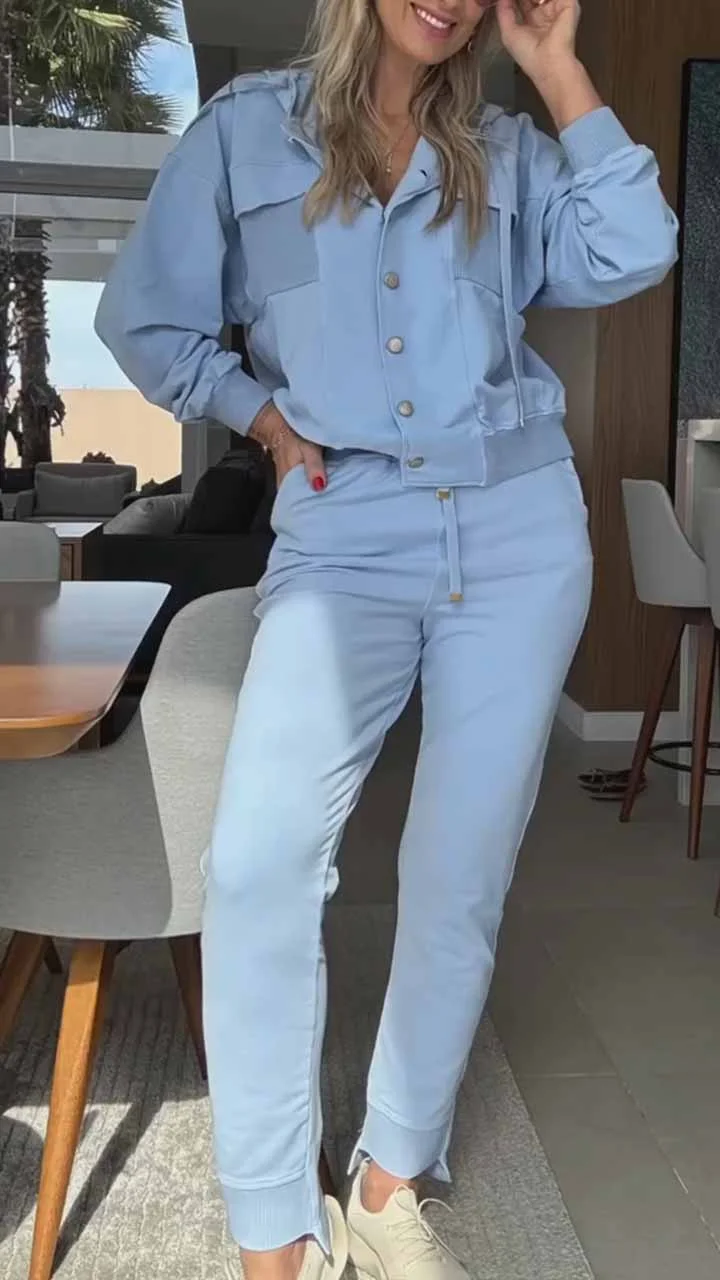 Autumn Travel Suit for Women 🍂✨ | Casual & Chic Two-Piece Set