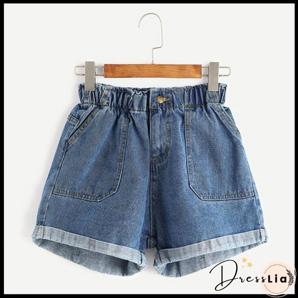S-5XL Women's Fashion Summer Sexy Slim Fit Denim Shorts Girl's High Waist Jean Shorts Jeans Pants
