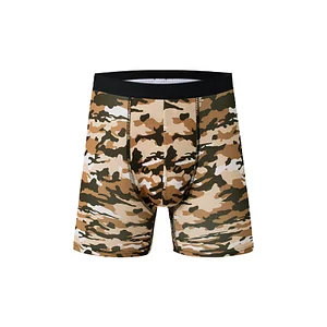 Long men's summer camouflage boxer briefs