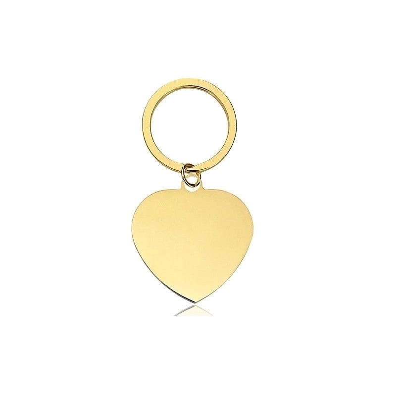 Key Chain Spot Stainless Steel Blank Laser Color Printing Material Holiday Gift Lettering Metal Key Chain