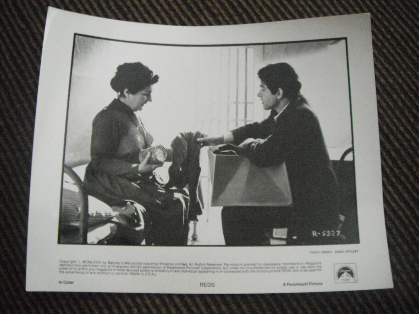 REDS 1981 Beaty Keaton B&W 8x10 Promo Photo Poster painting Original Lobby Card