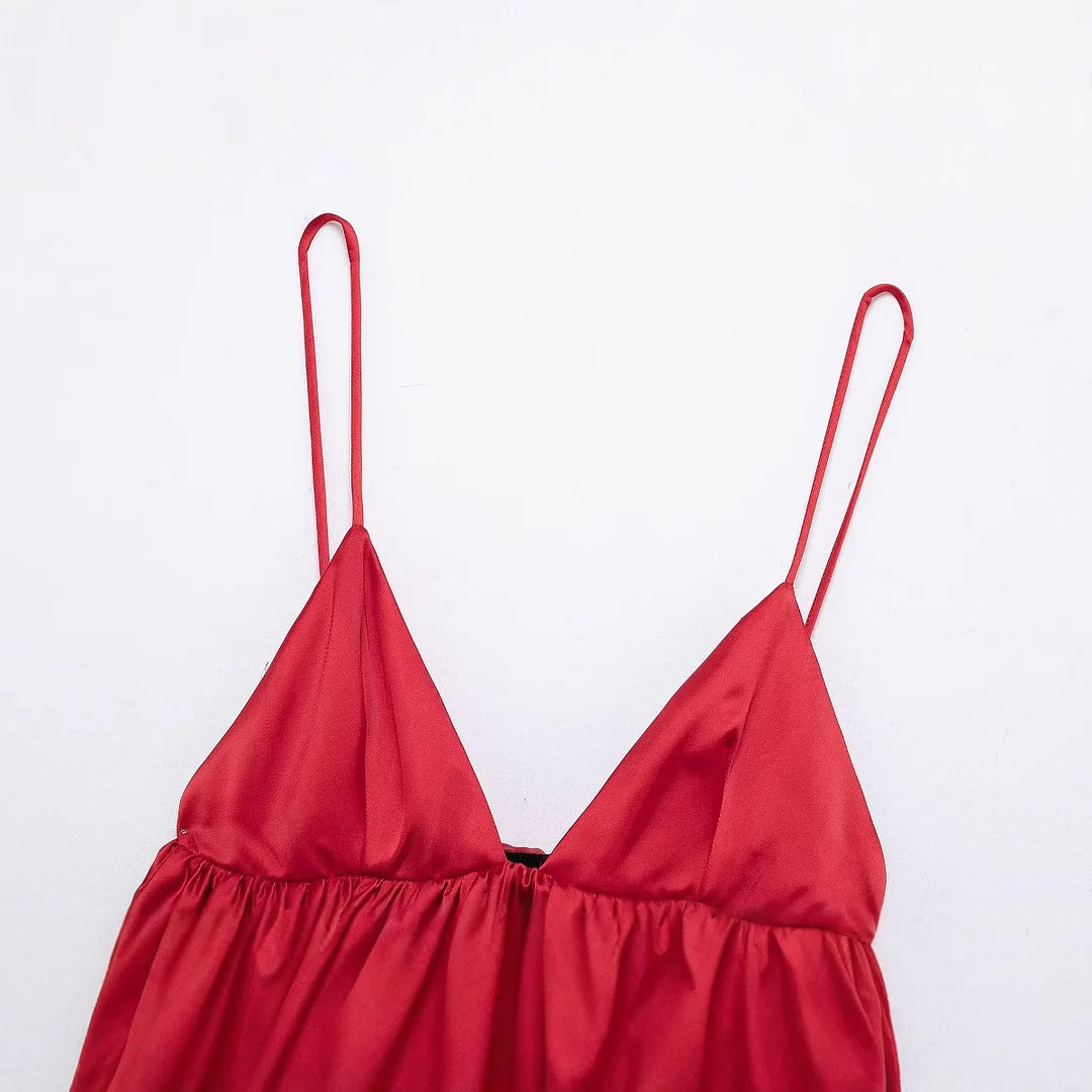 Nigikala Nigikala 2025 New Women's Solid Color Repair Silk Silk Texture Fluffy Sleeveless Sling Slings