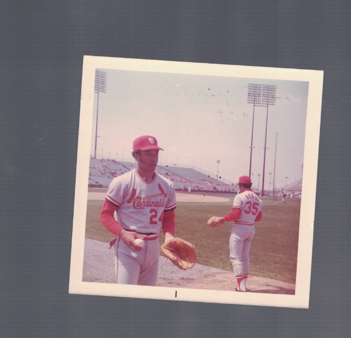 Scipio Spinks St. Louis Cardinals Original Photo Poster painting Jarry Park 1970's Expos