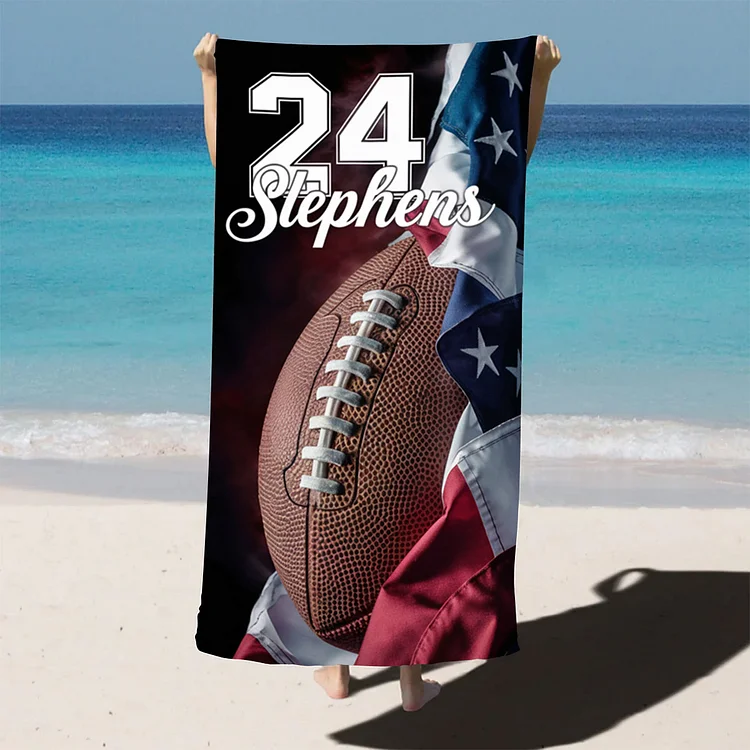 Personalized Football Beach Towel For Summer&Beach | DYTowel 559