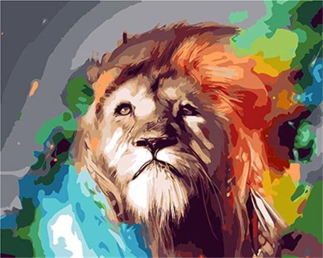 

Rainbow Lion – Paint By Numbers - 40*50CM, 501 Original