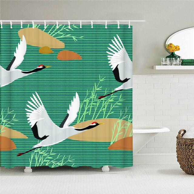 

Shower Curtain – Japanese-style Flowers Birds-180*180cm, 501 Original