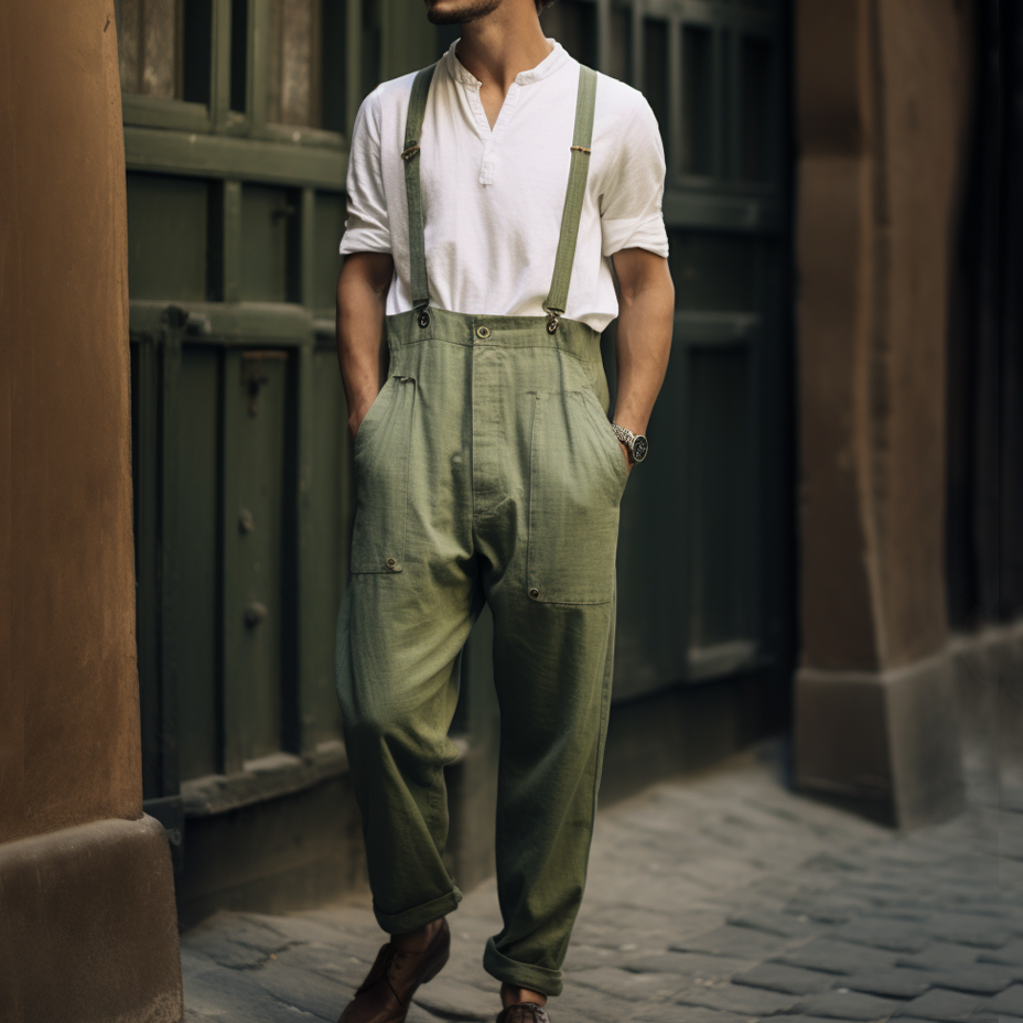 Men's Linen Pants Without Straps-inspireuse