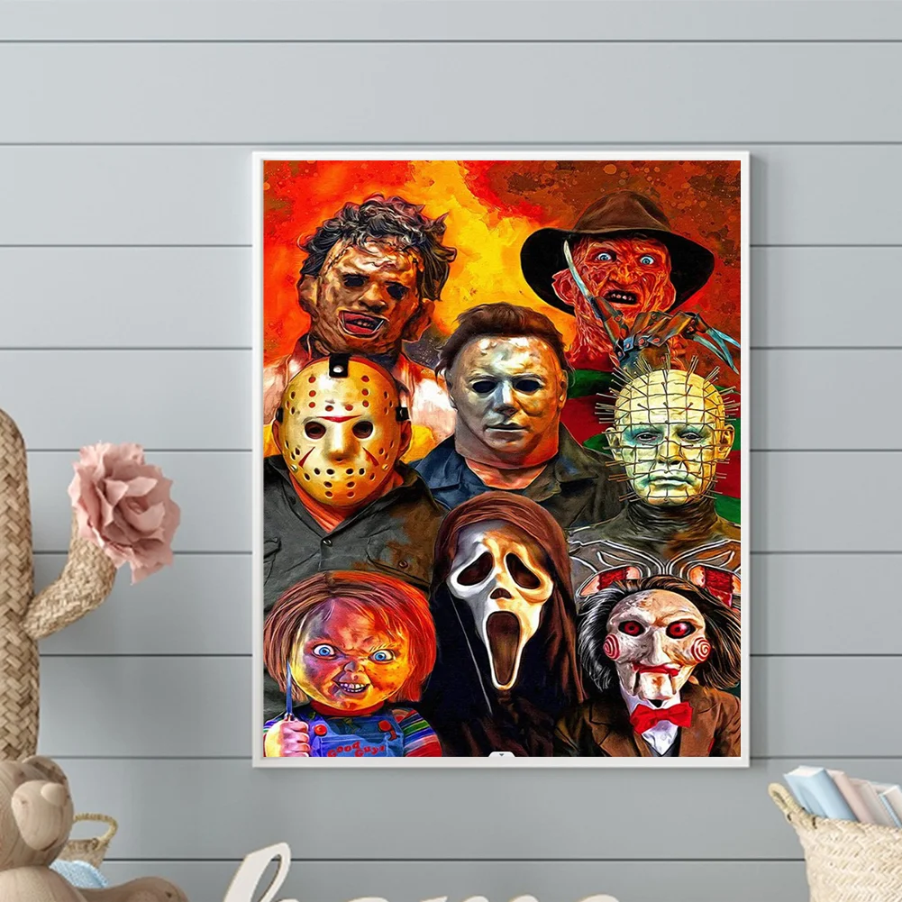 Diamond Painting - Full Round Drill - Horror Characters(Canvas|40*50cm)