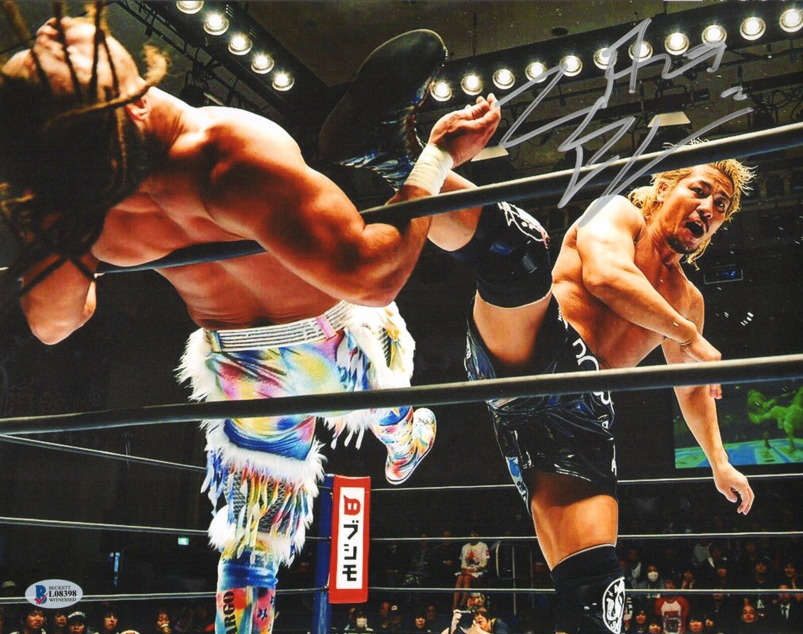 Yujiro Takahashi Signed 11x14 Photo Poster painting BAS COA New Japan Pro Wrestling Bullet Club