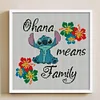 (Stamped/Counted) Disney Stitch Flower - 11CT Cross Stitch 40*40cm