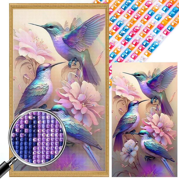 Flower bee Diamond Art Painting Kit, Round/Square Drill