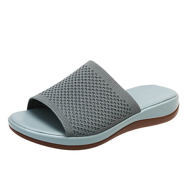Women's Comfort Slip-on Low Wedge Light Weight Open Toe Walking Sandals  Stunahome.com