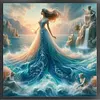 Beach Dress Girl-11CT Stamped Cross Stitch 40*40cm tapestrymarket