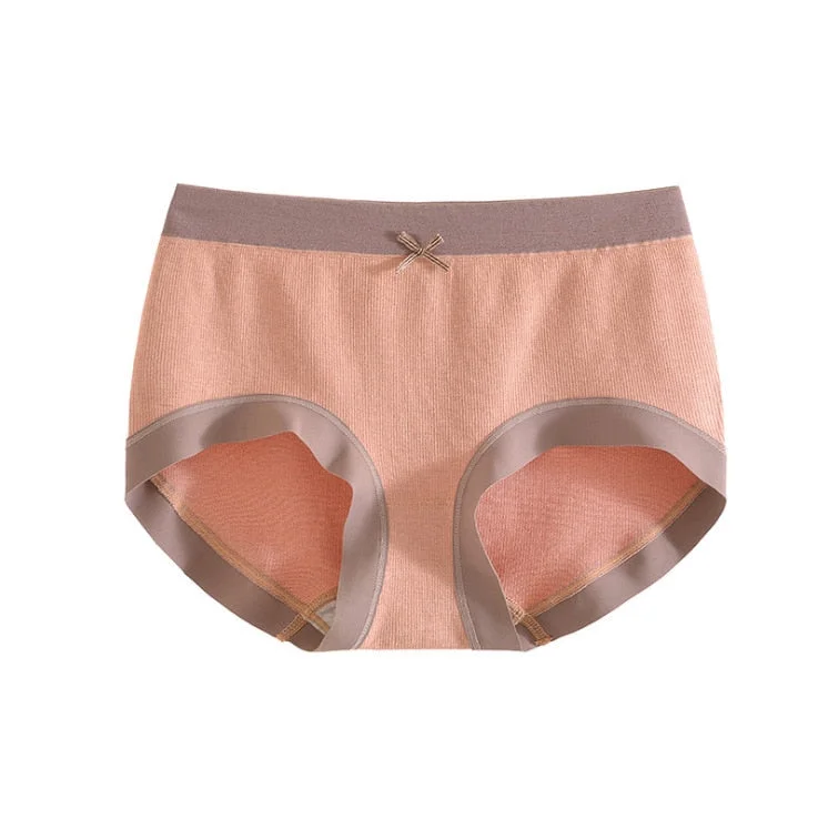 New  Women's Underwear Sexy Solid Color Panties Japanese Cute Girl Comfort Briefs Mid Waist Seamless Underpants Female Lingerie