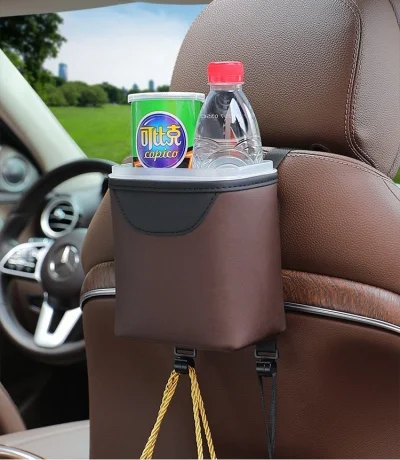 Car Trash Can Hanging Bag Car Built-in Box Umbrella Storage Multifunctional Storage Trash Can Behind Car Chair