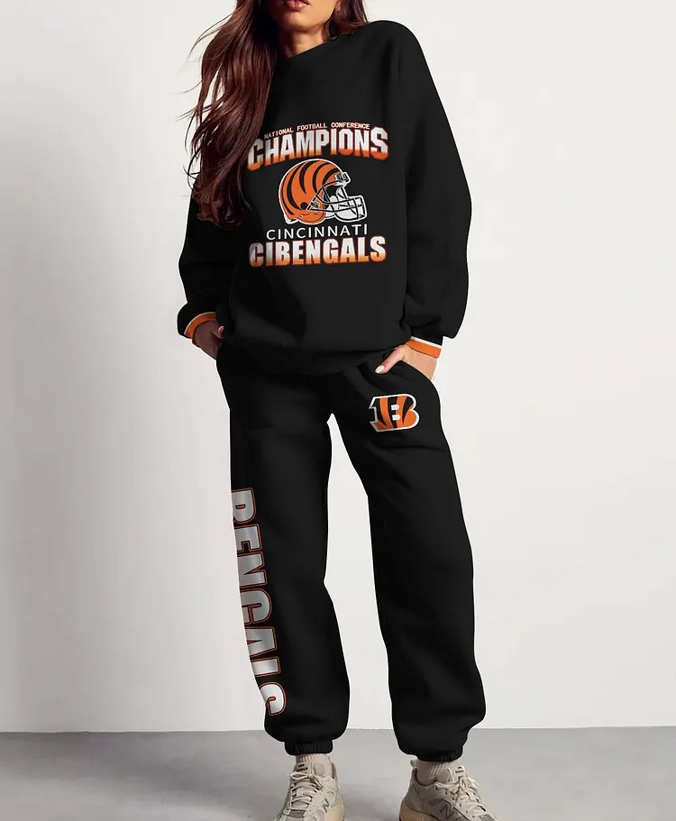Cincinnati Bengals 3D sweatsuit and sweatpants 2 piece outfits