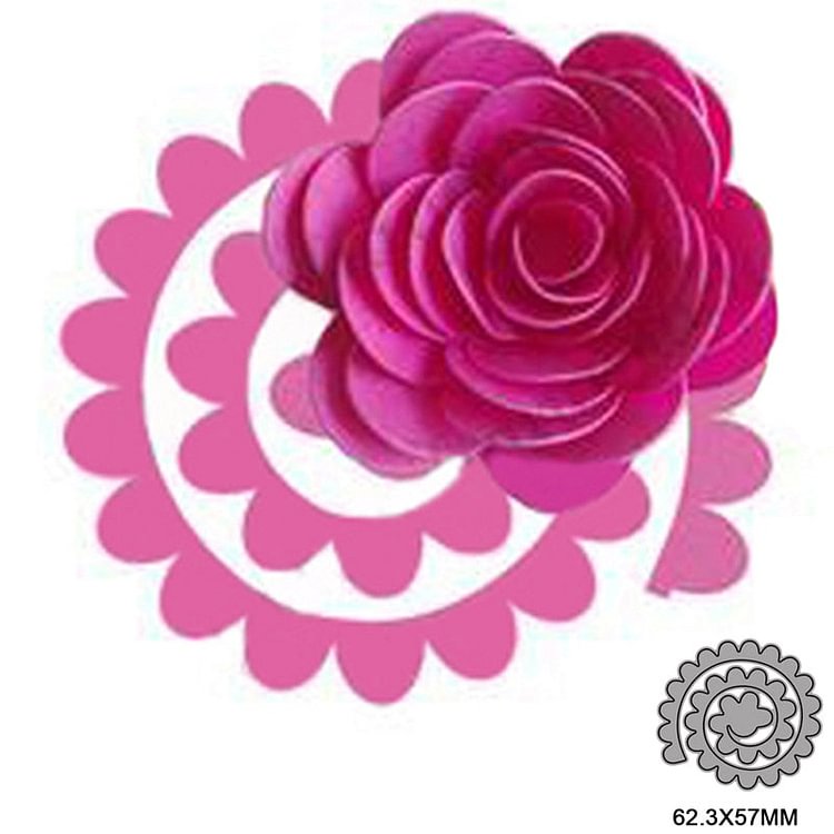 Spiral Flower Metal Cutting Dies for DIY Scrapbooking Album Paper Cards Decorative Crafts Embossing Die Cuts Christmas 2021new