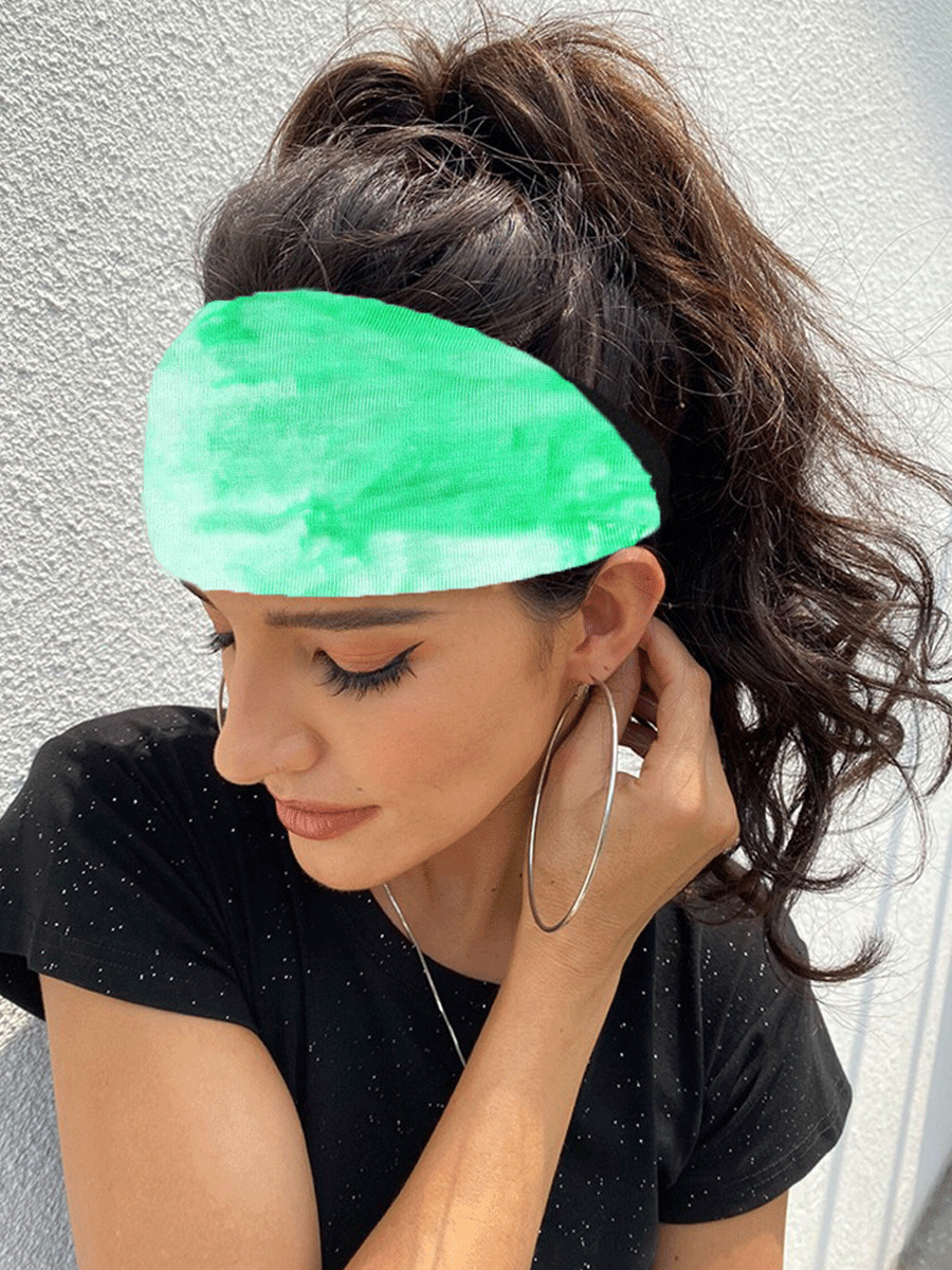Tie Dye Print Yoga Running Headwraps Hair Band