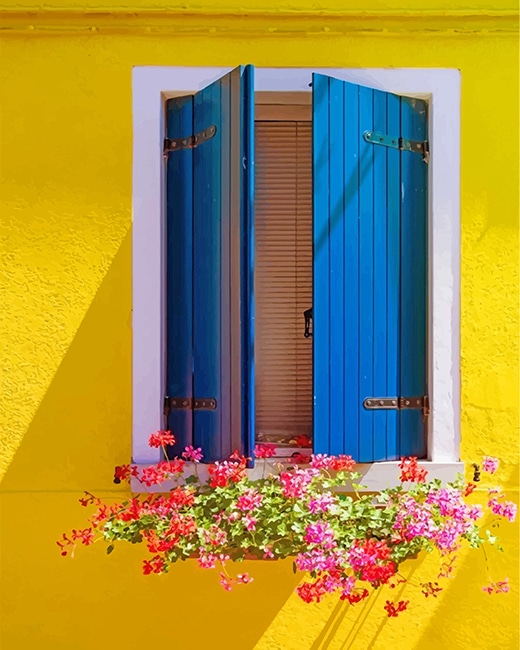 

Lobelia Window Flowers – Paint By Numbers - 40*50CM, 501 Original