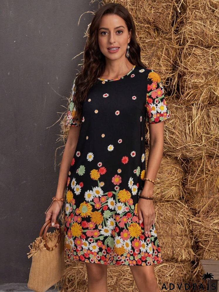 Floral Print Tunic Dress