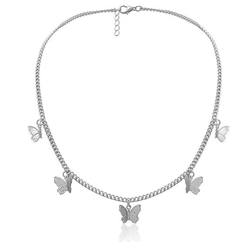 

Silver Jewelry Tassel Geometric Necklace Female Butterfly Necklace, 501 Original