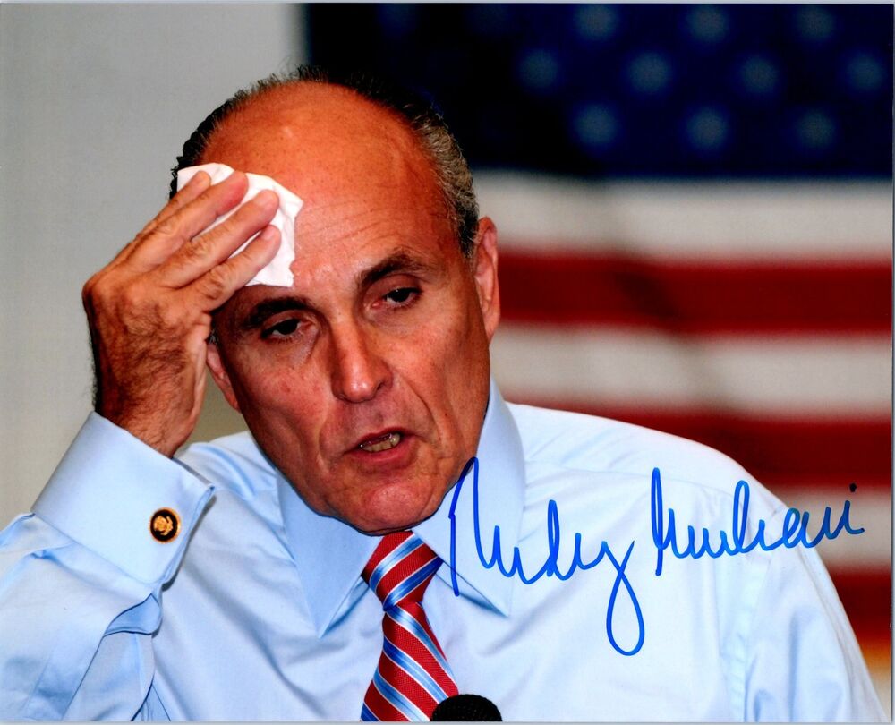 RUDY GIULIANI Signed Autographed 8X10 Photo Poster painting