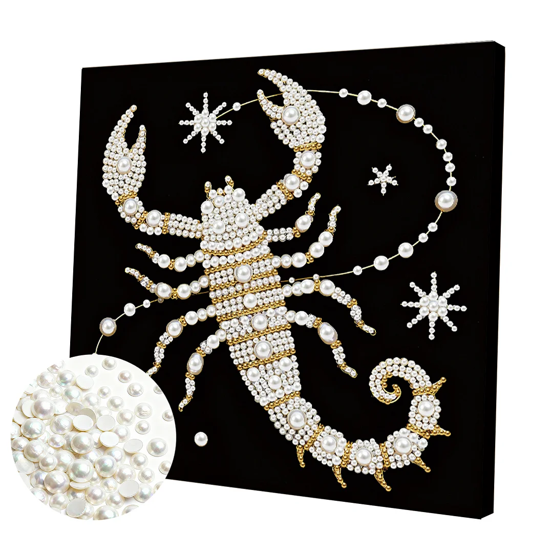 Scorpion DIY Pearl Art Diamond Painting Kit for Adult Home Decor 25x25cm With Frame