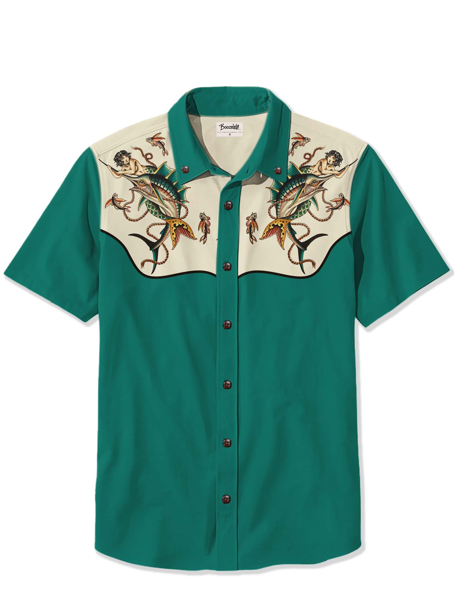 Marlin And Mermaid - 100% Cotton Shirt