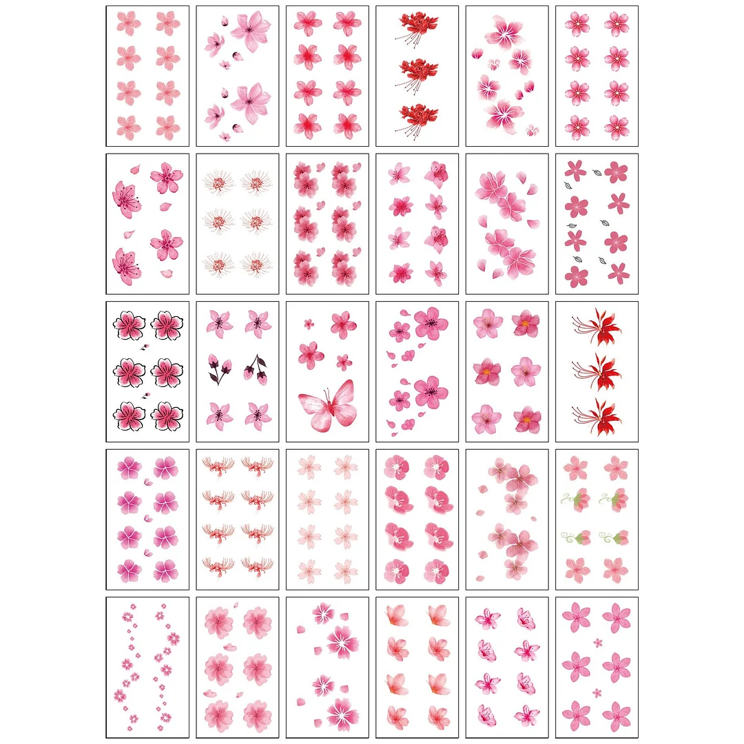 3D personality children young men and women fashion flowers simple text love arm neck wrist waterproof temporary tattoo stickers