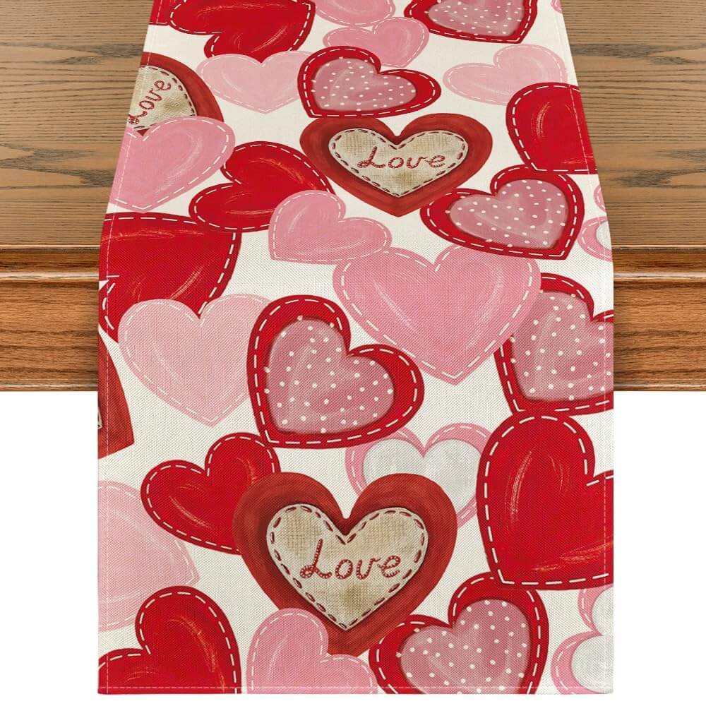 Wedding Love Heart Table Runner