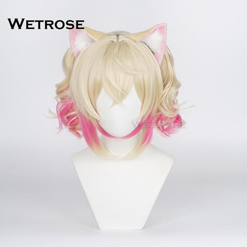 [Wetrose] In Stock Hololive En Vtuber Mococo New Year Kimono Outfit Cosplay Wig