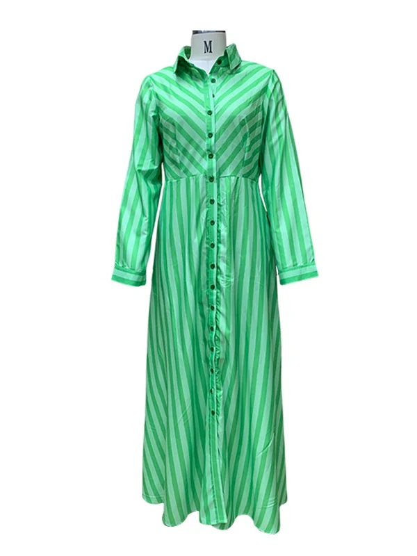 Zip Collar Long Sleeve Maxi Dress main image 1