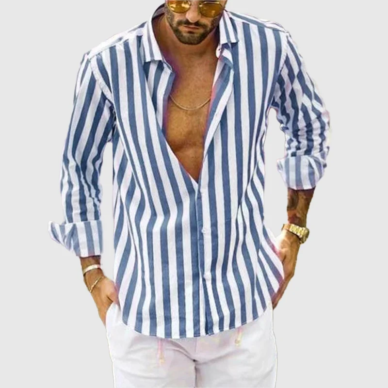 Casual Striped Long Sleeve Shirt
