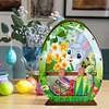 (US Local)3D Wooden Easter Egg Rabbit Special Shaped Diamond Painting Lamp Desk Decor Kits