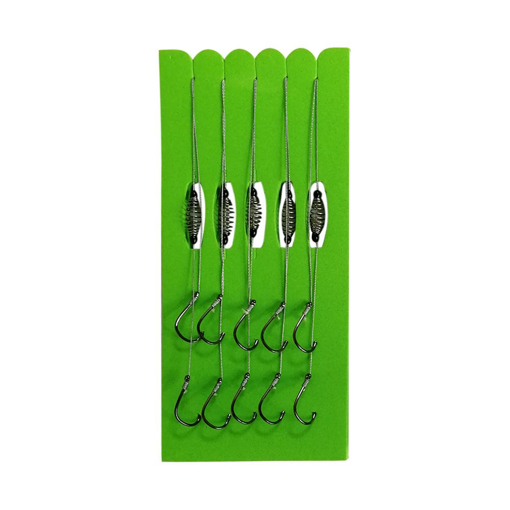 

5pcs Double Hook Fishing Line Carbon Steel Barbed Carp Hooks Bait Feeder, Diaozu 12 #, 501 Original
