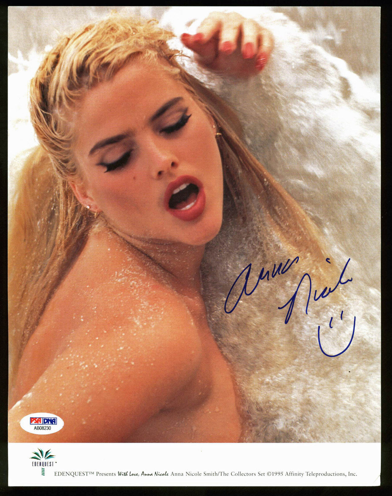 Anna Nicole Smith Sexy Authentic Signed 8.5x11 Edenquest Photo Poster painting PSA/DNA #AB08230