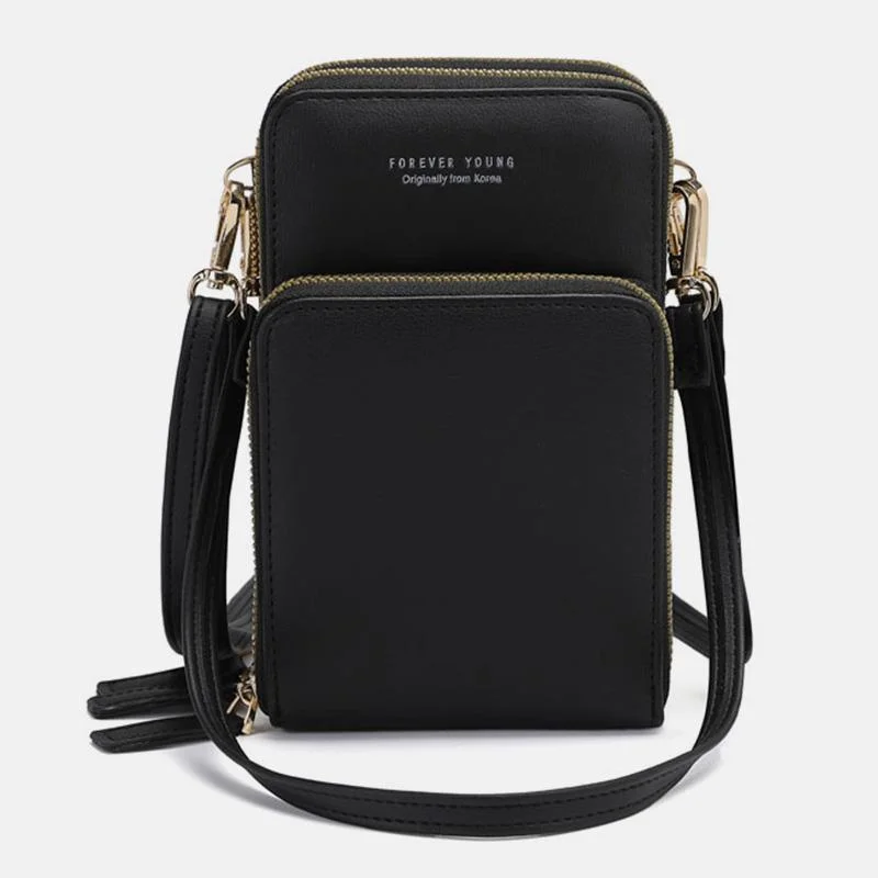 Multi-Compartment Phone Purse With Clear Window