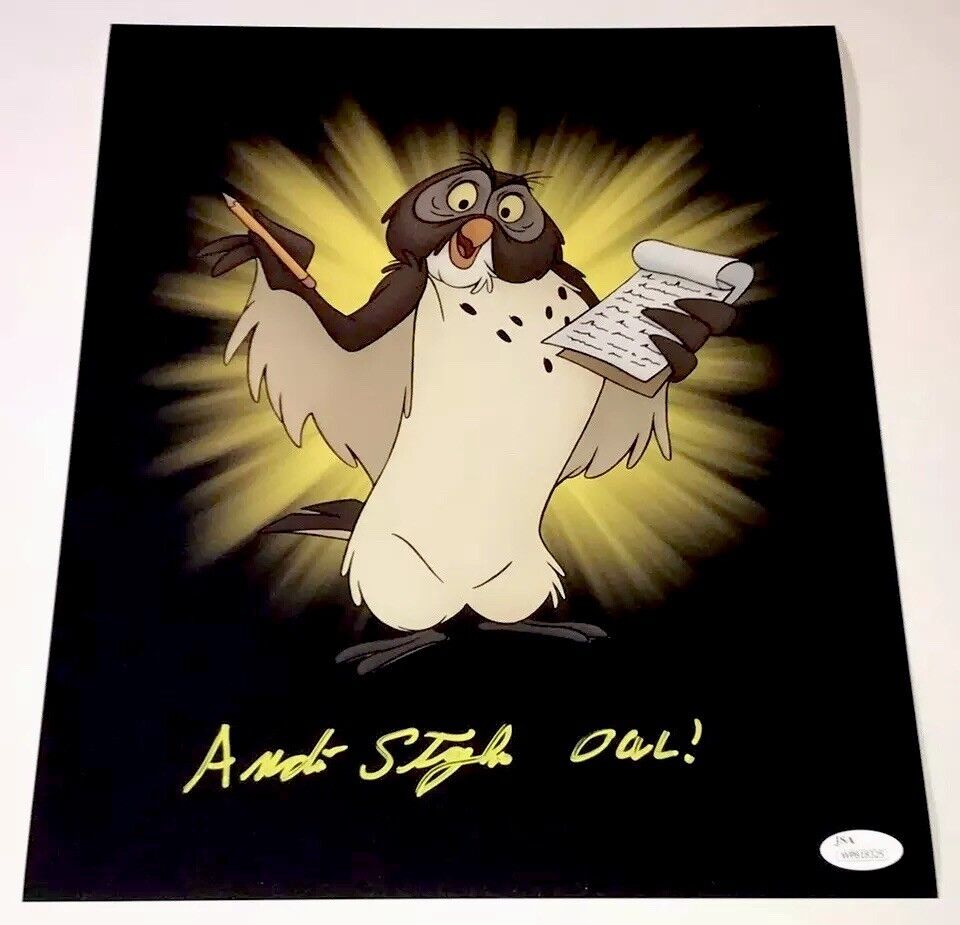 ANDRE STOJKA Signed OWL 11x14 Winnie The POOH Photo Poster painting KINGDOM HEARTS JSA COA