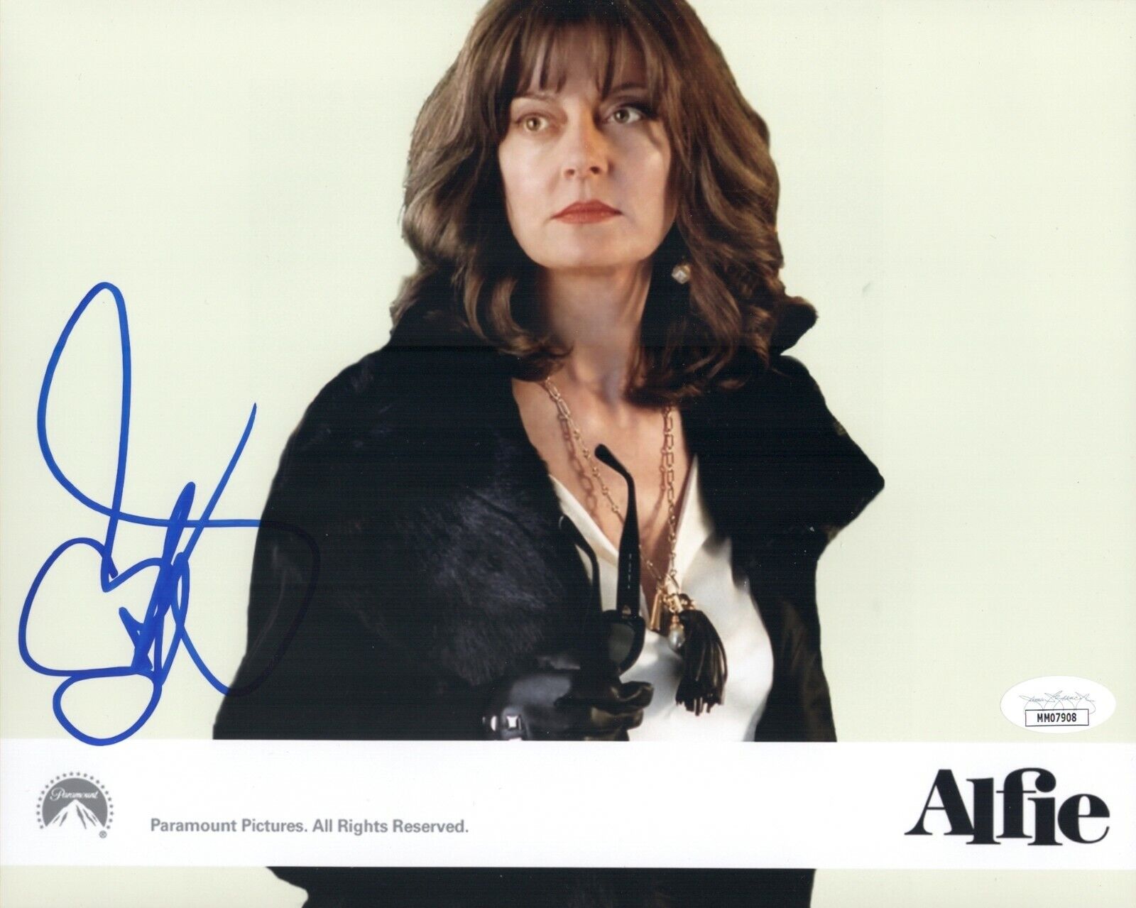 SUSAN SARANDON Signed JUDE LAW's ALFIE 8x10 Photo Poster painting Autograph JSA COA